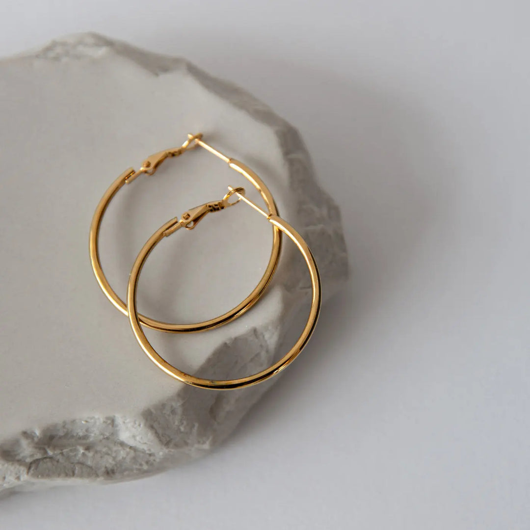 Jo - Medium Hoop Earrings 35 mm Stainless Steel Timi of Sweden