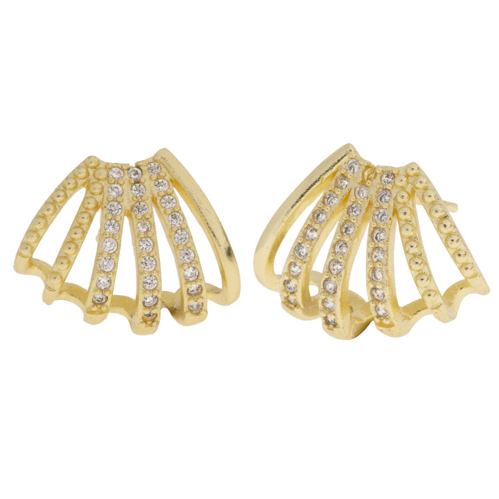 Rita - Orecchino Crystal Clam Studs