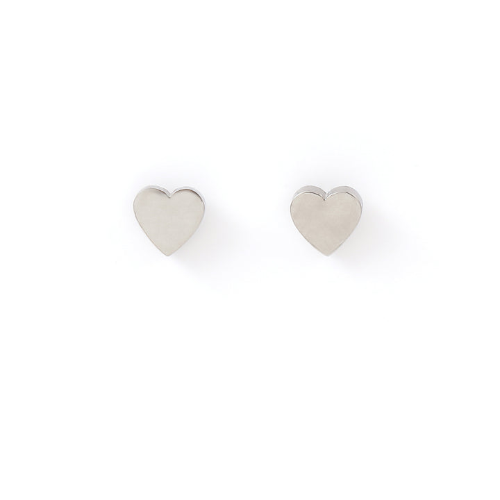 Stina - Dainty Heart Stud Earrings Stainless Steel