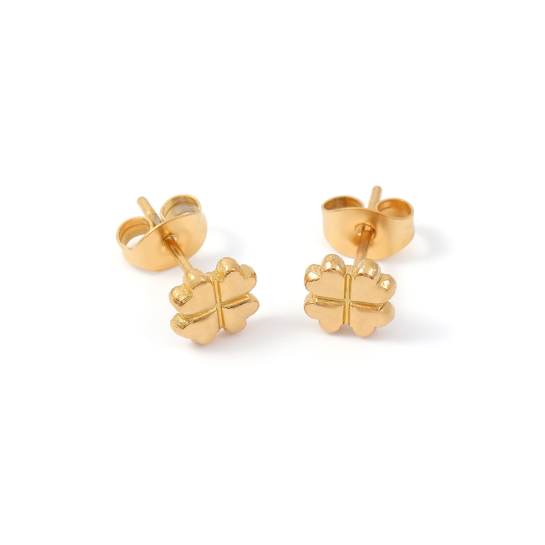 Alexa - Orecchini Mini Stud Clover in Acciaio Inossidabile